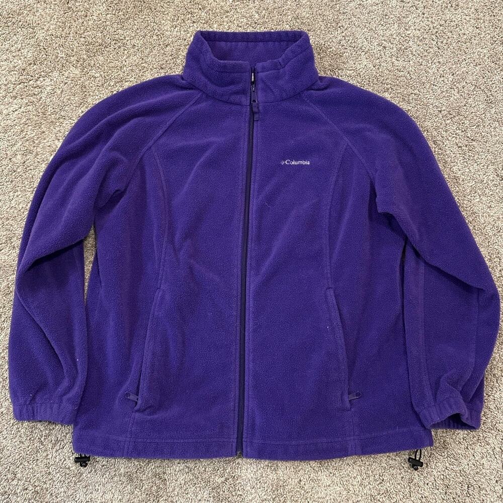 Columbia Women's Purple Fleece Zip Up Jacket size 1X
